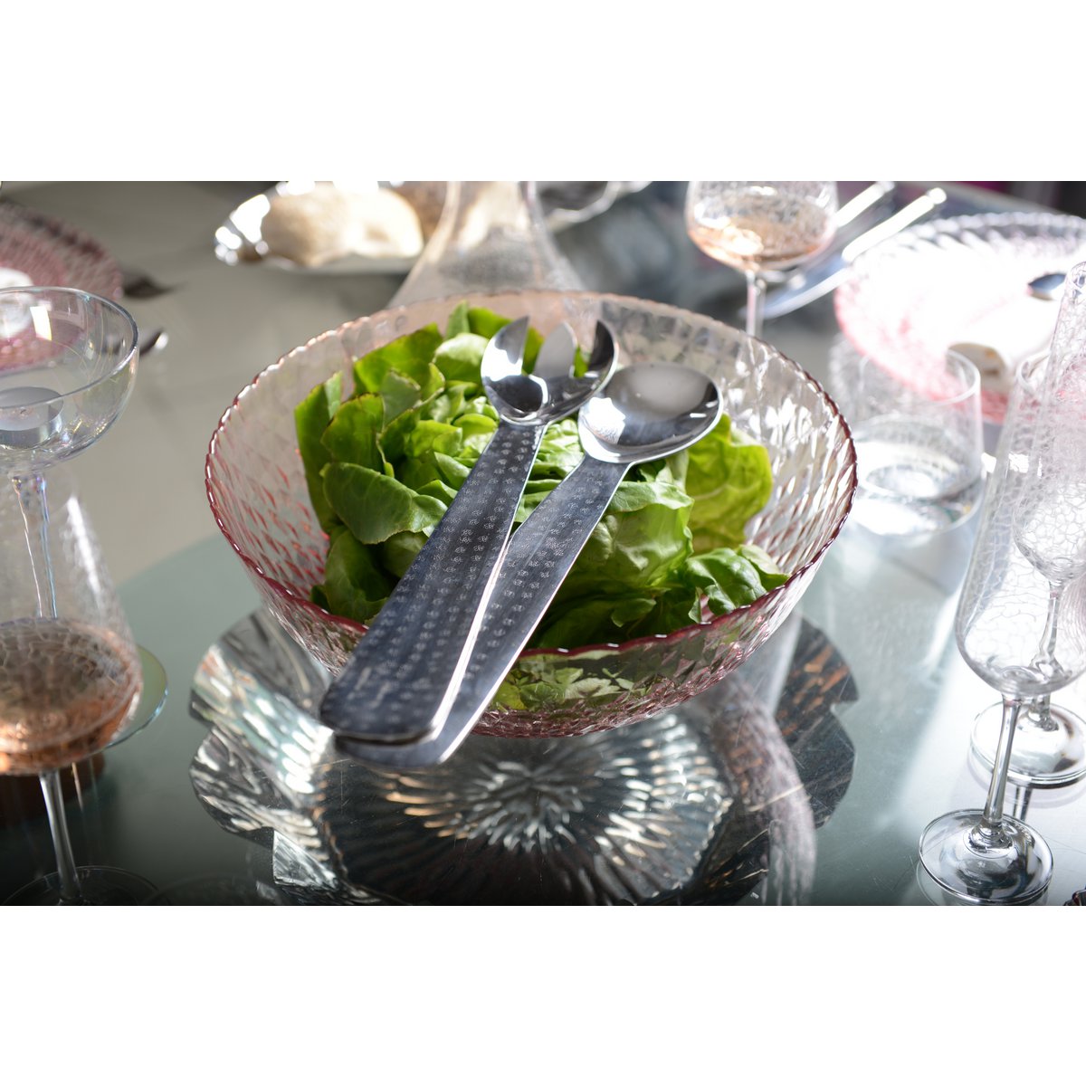 FLOWER SALAD SERVER L35 CM