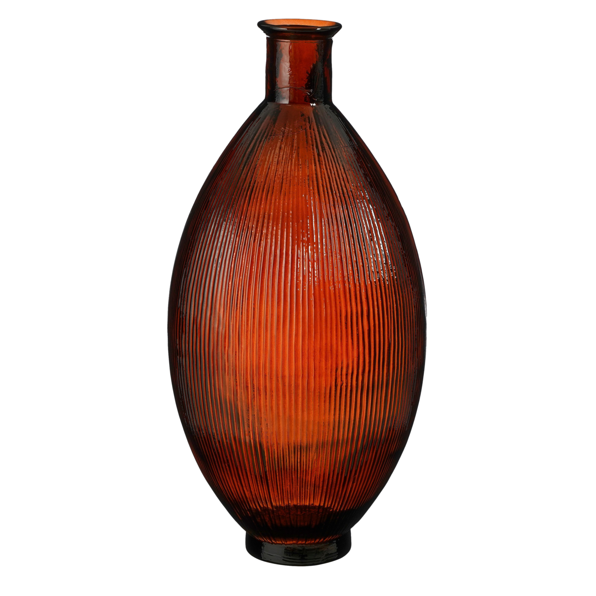 Firenza Bottle Vase - H59 x Ø29 cm - Recycled Glass - Dark Brown