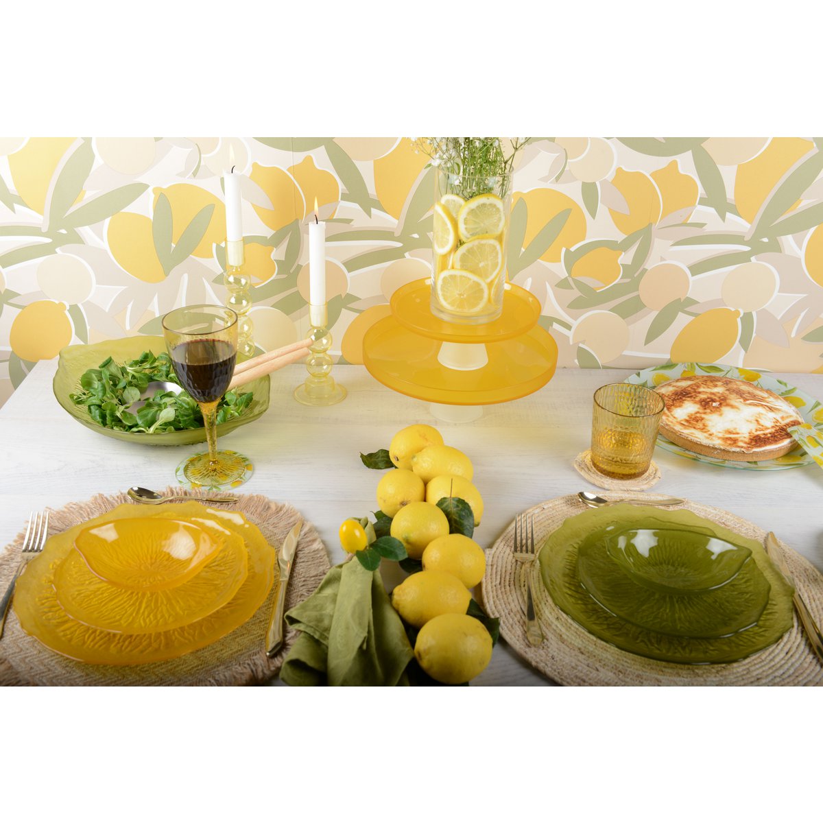 YELLOW ACRYLIC WATER GLASSES - SET OF 6