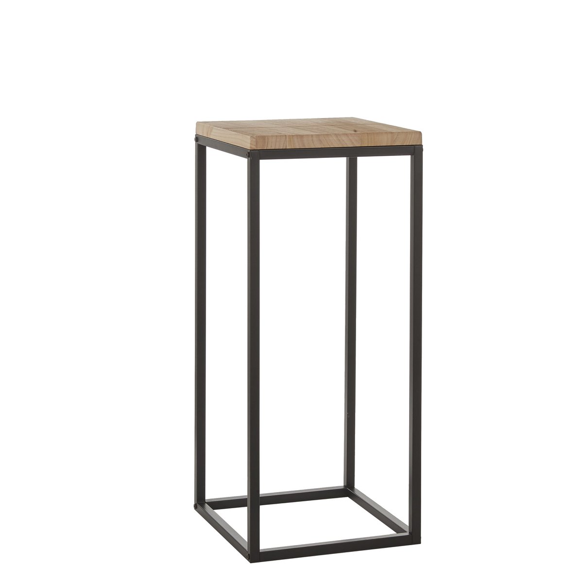 Oskar Plant table - L35 x W35 x H81 cm - Wood, Metal - Black