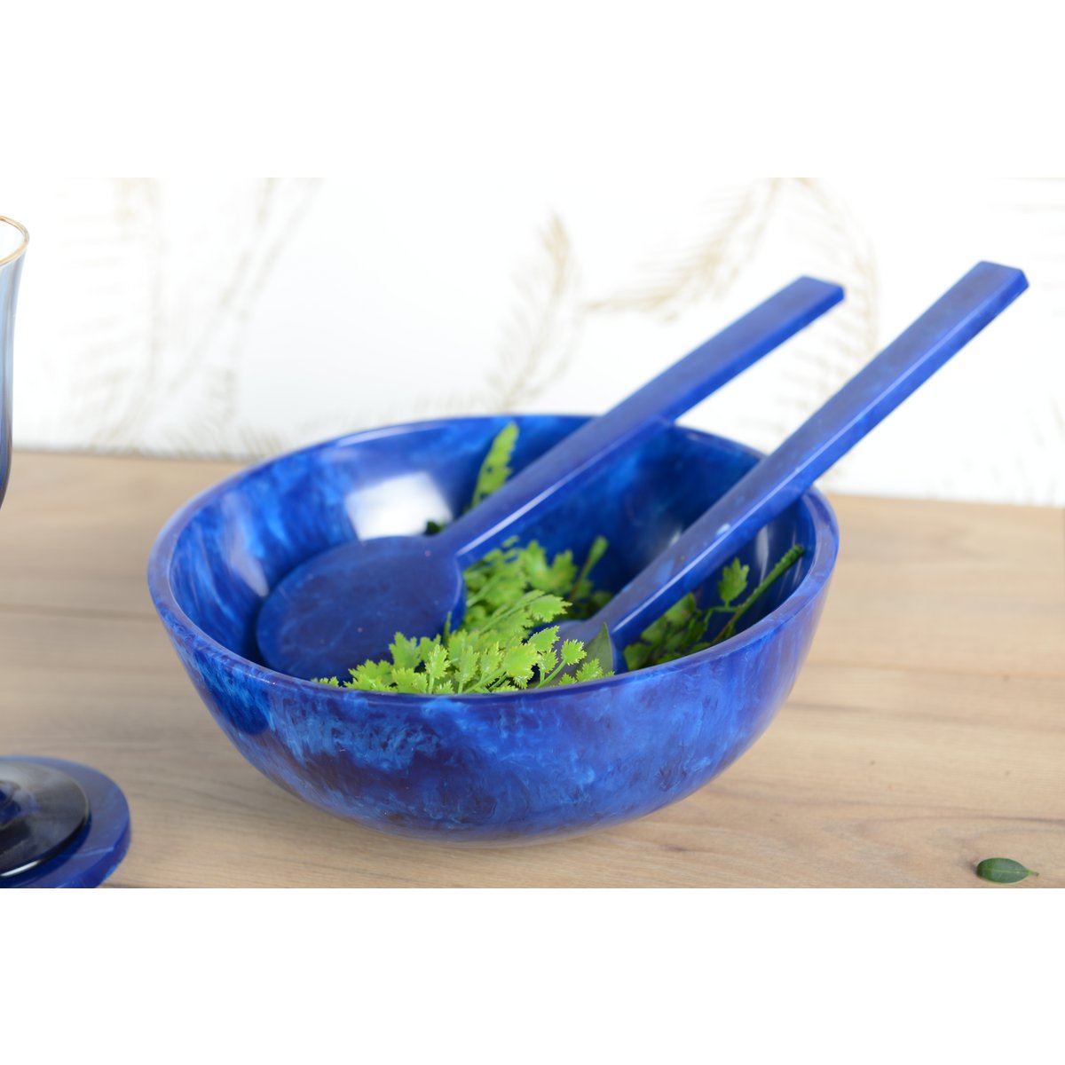 DARK BLUE RESIN SALAD SERVERS