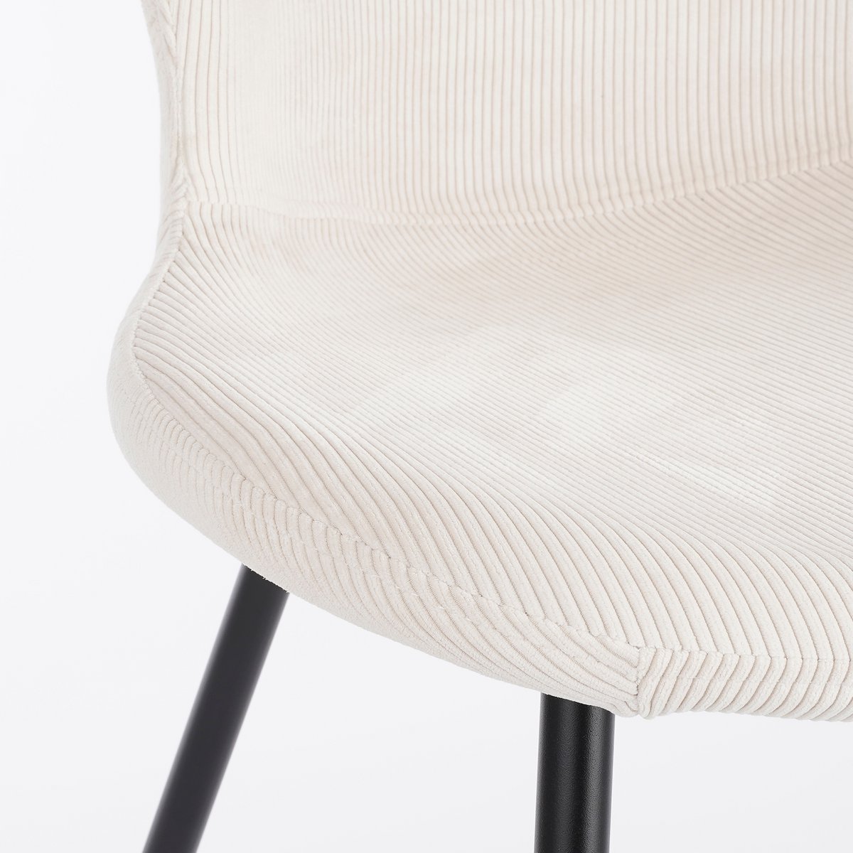 Max Dining room chair - Velvet - Off White