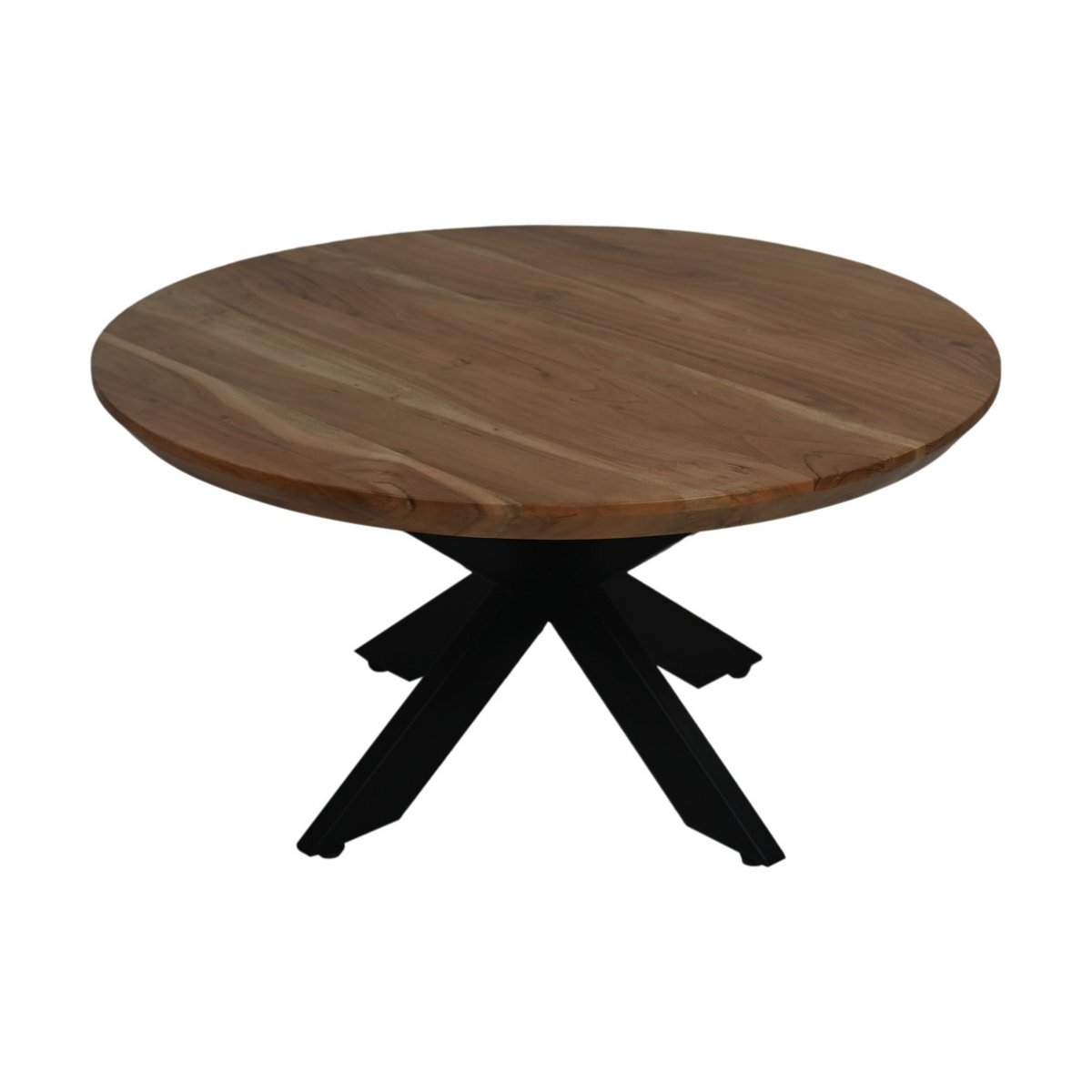 Coffee table Zurich - 80x80x42 - Natural/Black - Swiss edge - Acacia wood/metal