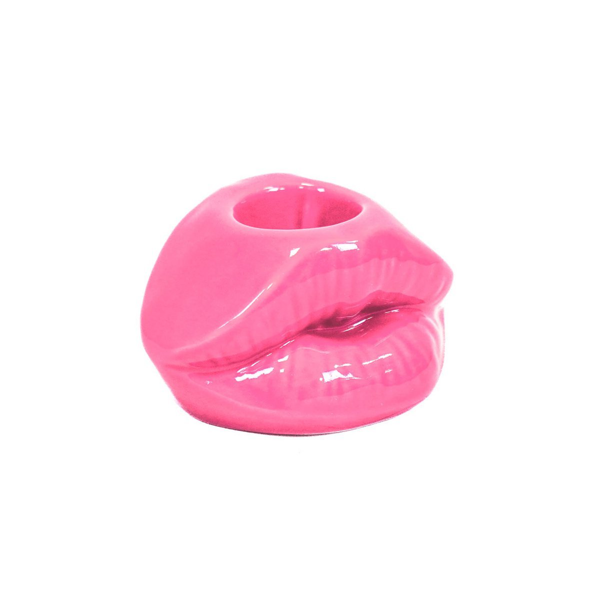 Housevitamin Lips Don't Lie Candlestick - Neon Pink - 10.5x6.5x5.5cm