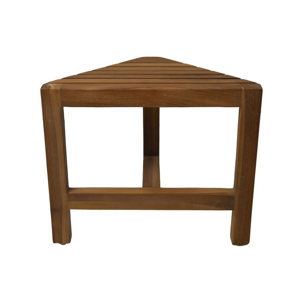 Decoratieve hoekkruk - 38x20x32 - Naturel - Teak - Set van 2