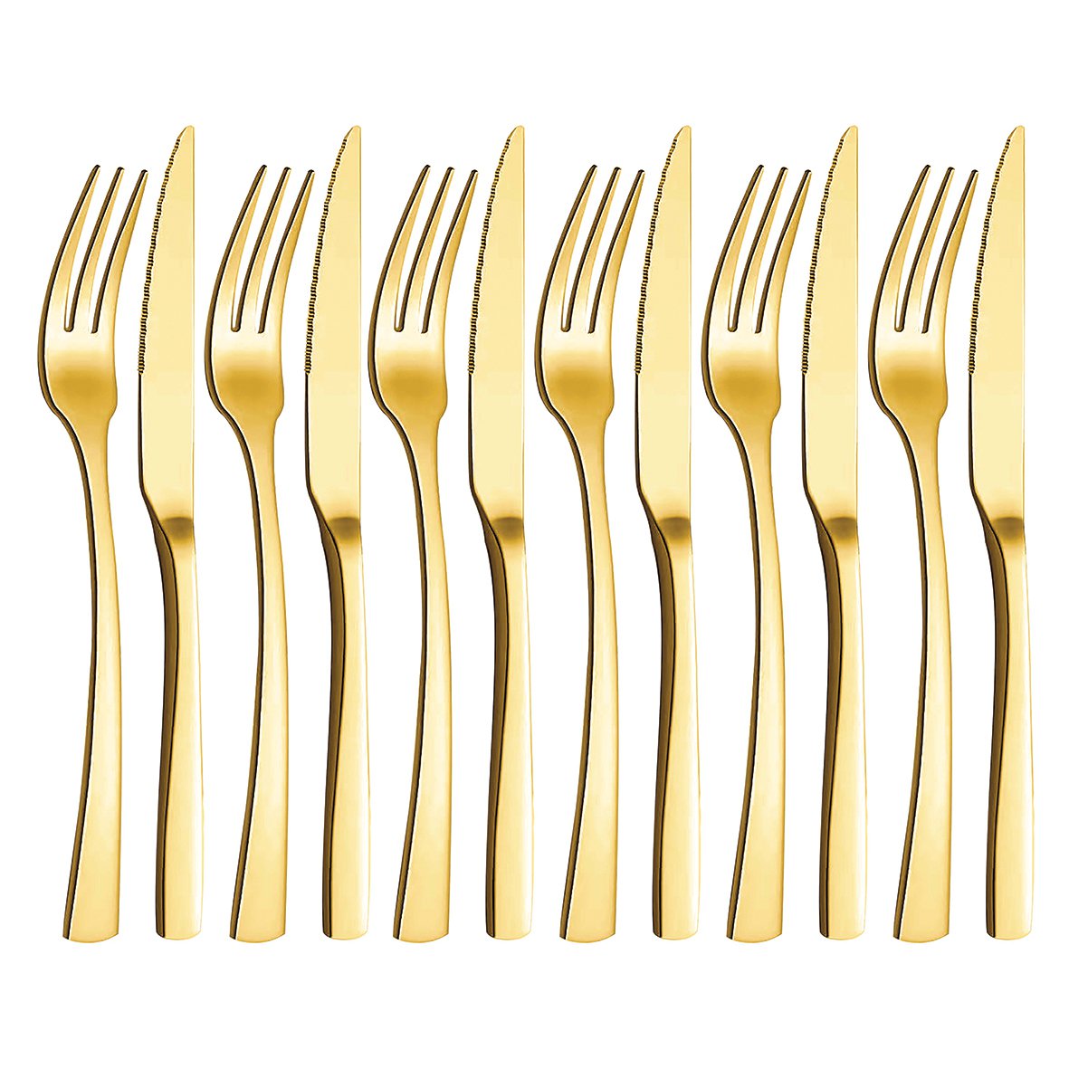 SET OF 12 GOLD CUTLERY