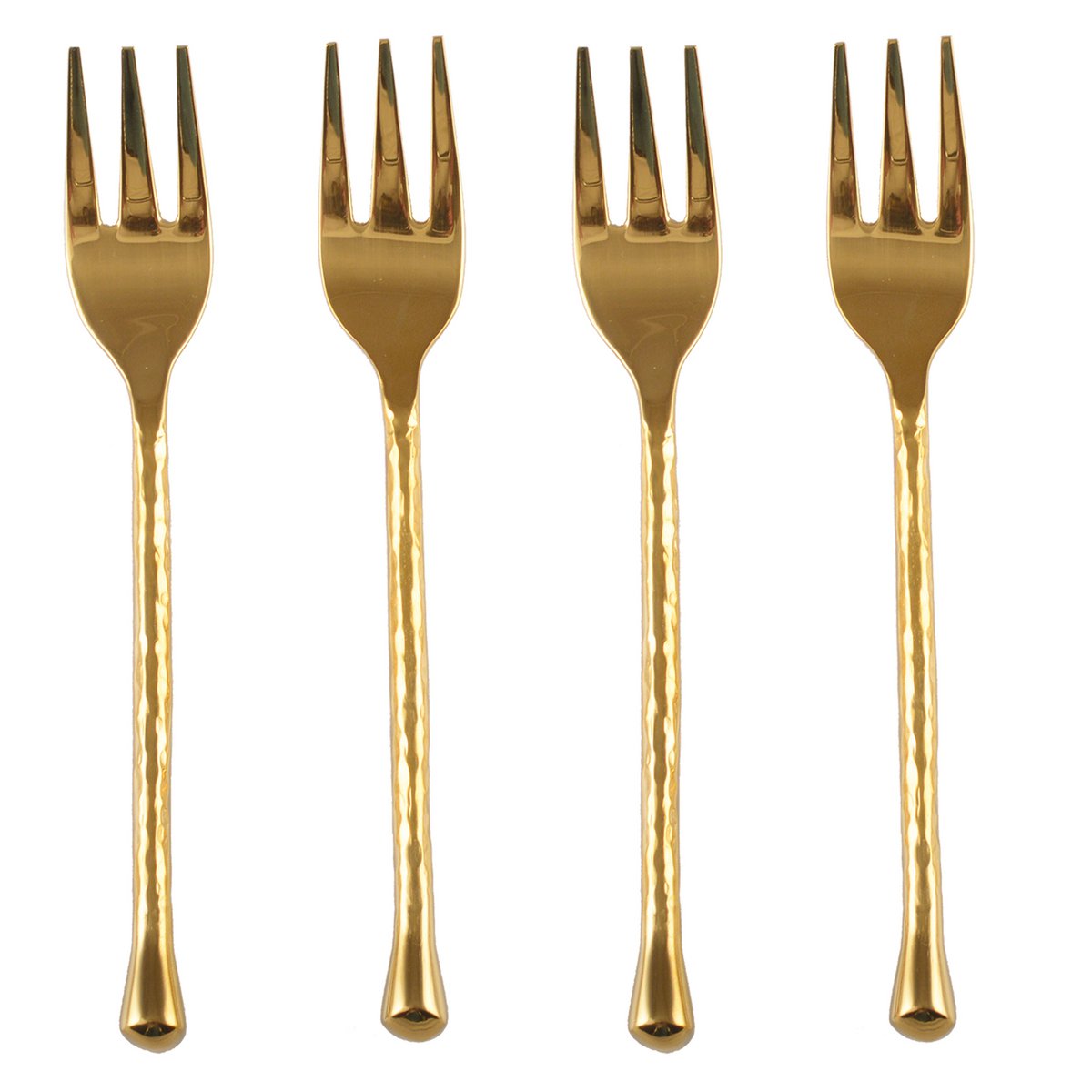 GOLDEN PASTRY FORKS - SET OF 4