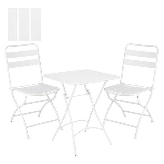 Evita Bistro set - Set of 3 - Metal - White