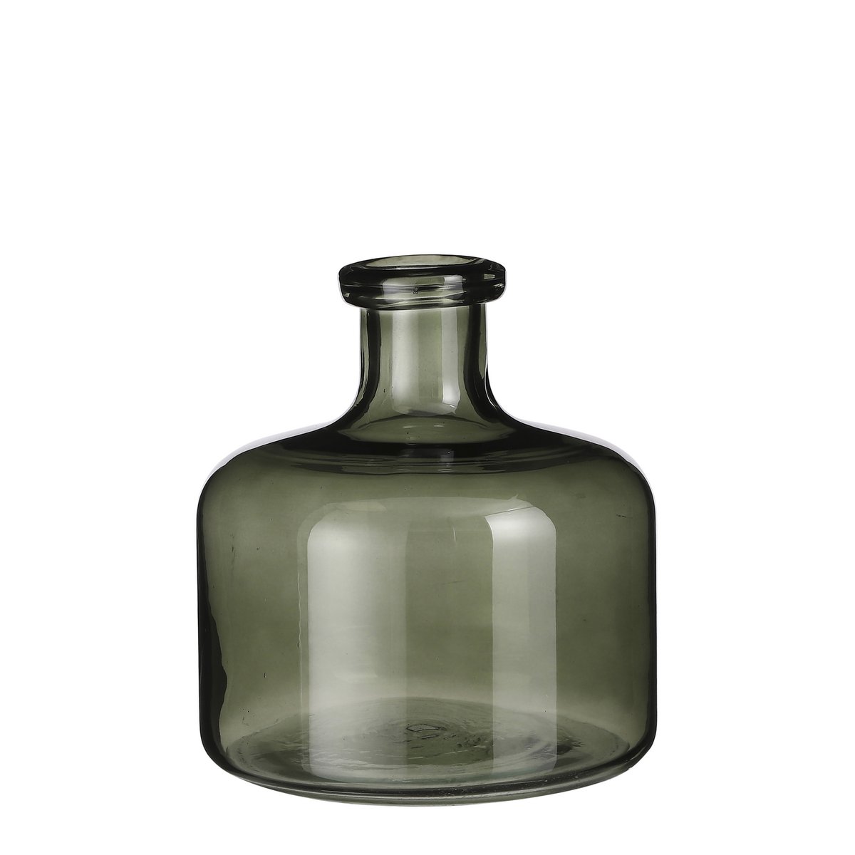 Regal Bottle Vase - H22 x Ø20 cm - Glass - Green