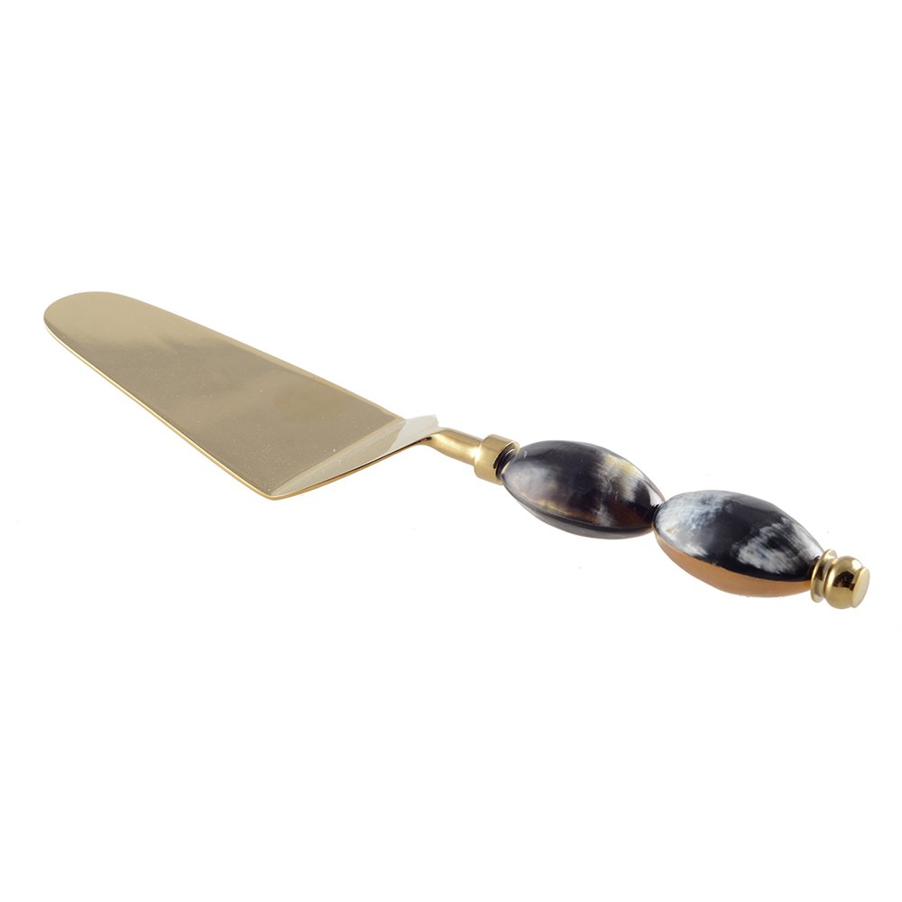 GOLD AND RESIN CAKE SERVER 26.5CM