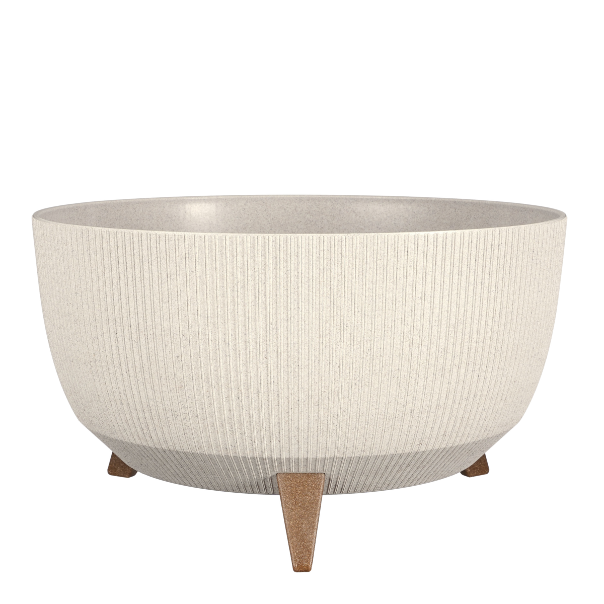 Doppio Flowerpot on Legs - H22 x Ø47 cm - Polypropylene - FSC Mix - Off White