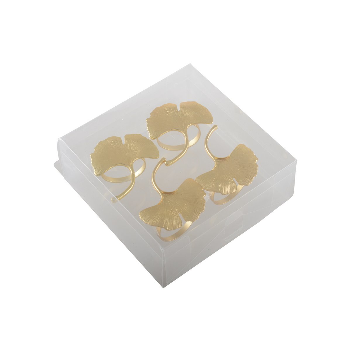 GINKGO GOUDEN SERVETRINGEN - SET VAN 4