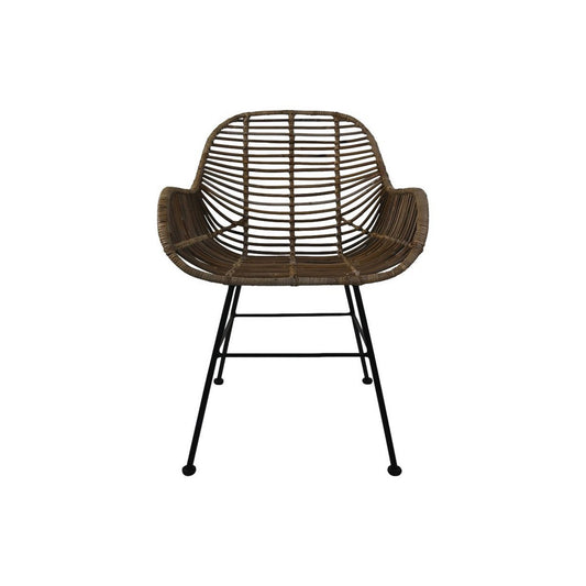 Dining room chair Wendi - 59x63x83 - Natural/Gray - Rattan/Kobo