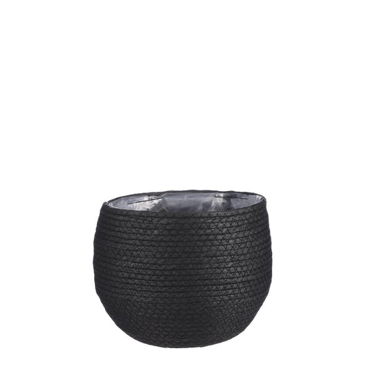 Jorck Plant Basket - H19 x Ø22 cm - Paper - Black