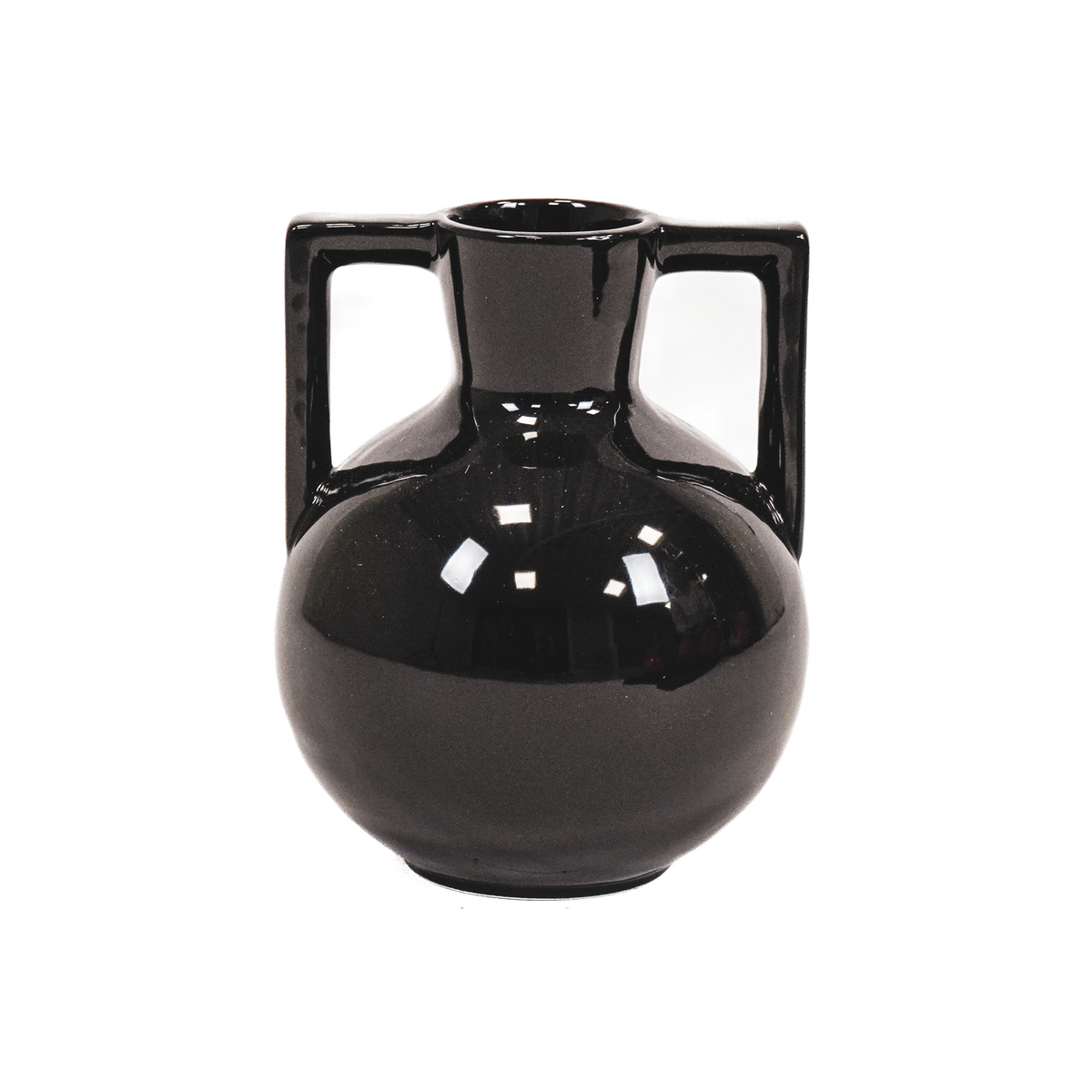 Housevitamin Kettlebell Vase - Black - 14.5x14.5x18.5cm