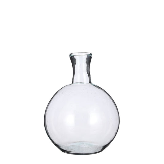 Lilou Vase - H31 x Ø22 cm - Recycled Glass - Transparent