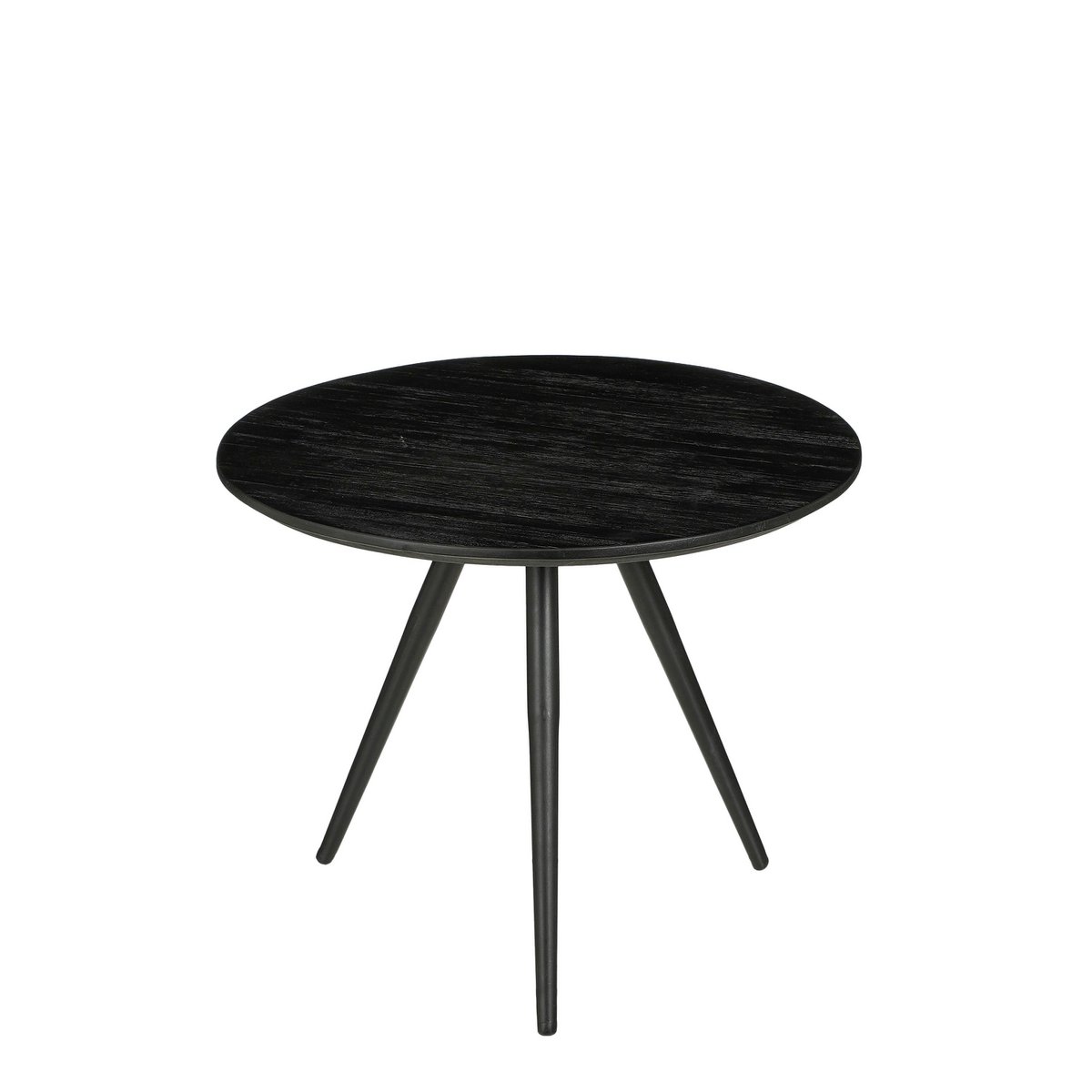 Jailey Side Table - Set of 2 - H49 x Ø50 cm - Recycled Wood - Black