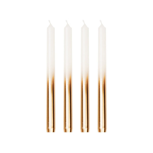 HV Dipdye 4 Tapers - White/Gold - 25.8x9.5x2.5cm