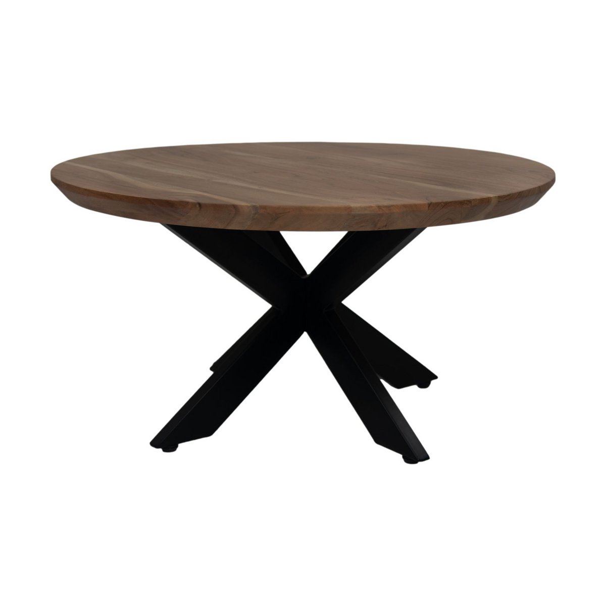 Coffee table Zurich - 80x80x42 - Natural/Black - Swiss edge - Acacia wood/metal