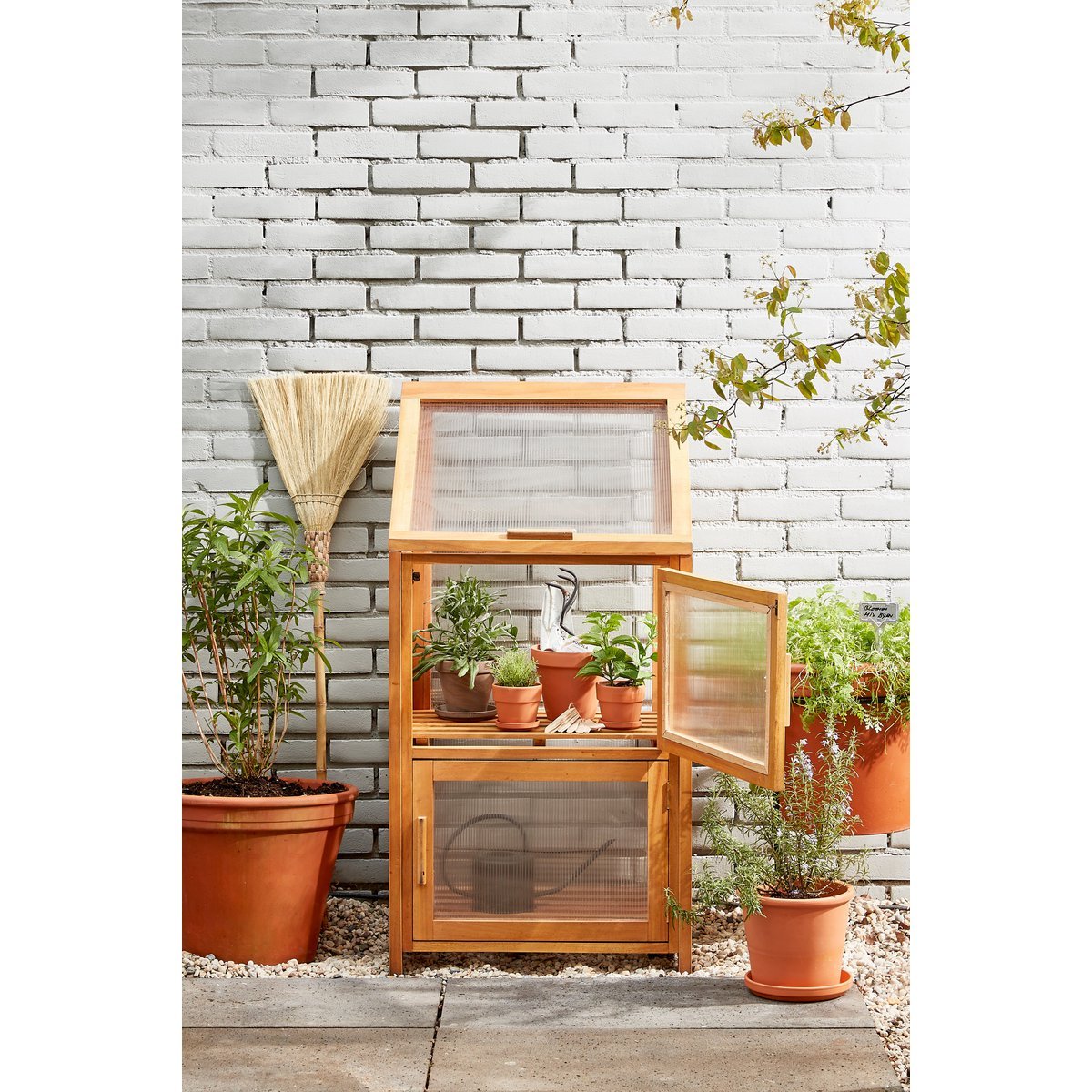 Caminia Greenhouse - L60 x W42 x H115 cm - Mahogany