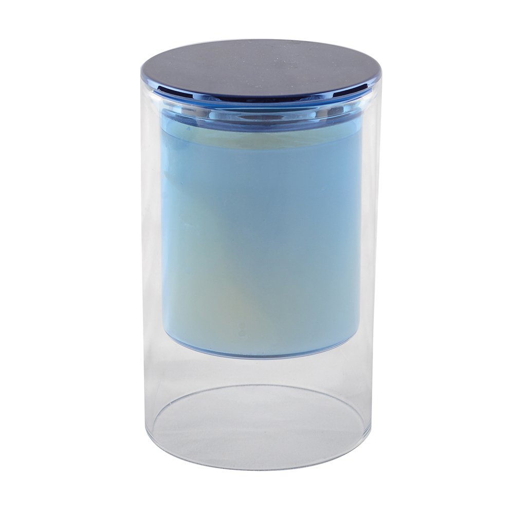 BLUE SCENTED CEDARWOOD CANDLE 7X11.3CM