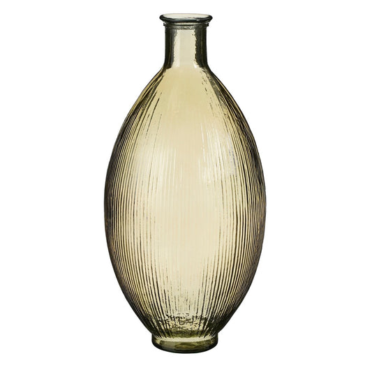 Firenza Bottle Vase - H59 x Ø29 cm - Recycled Glass - Light Brown