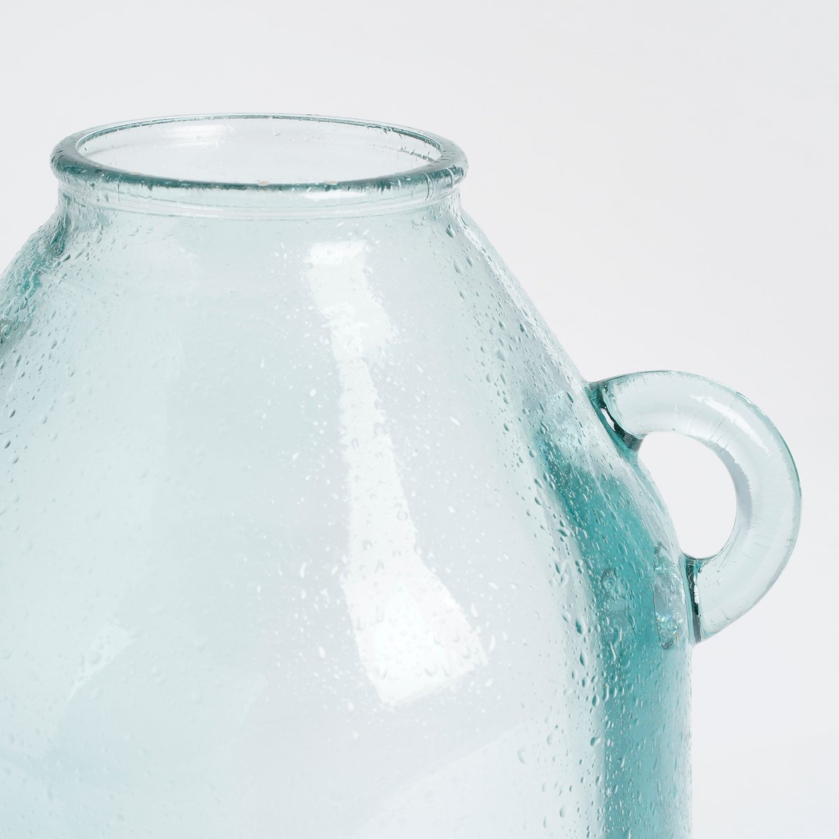 Sitia Bottle Vase - H26 x Ø21 cm - Recycled Glass - Light Blue