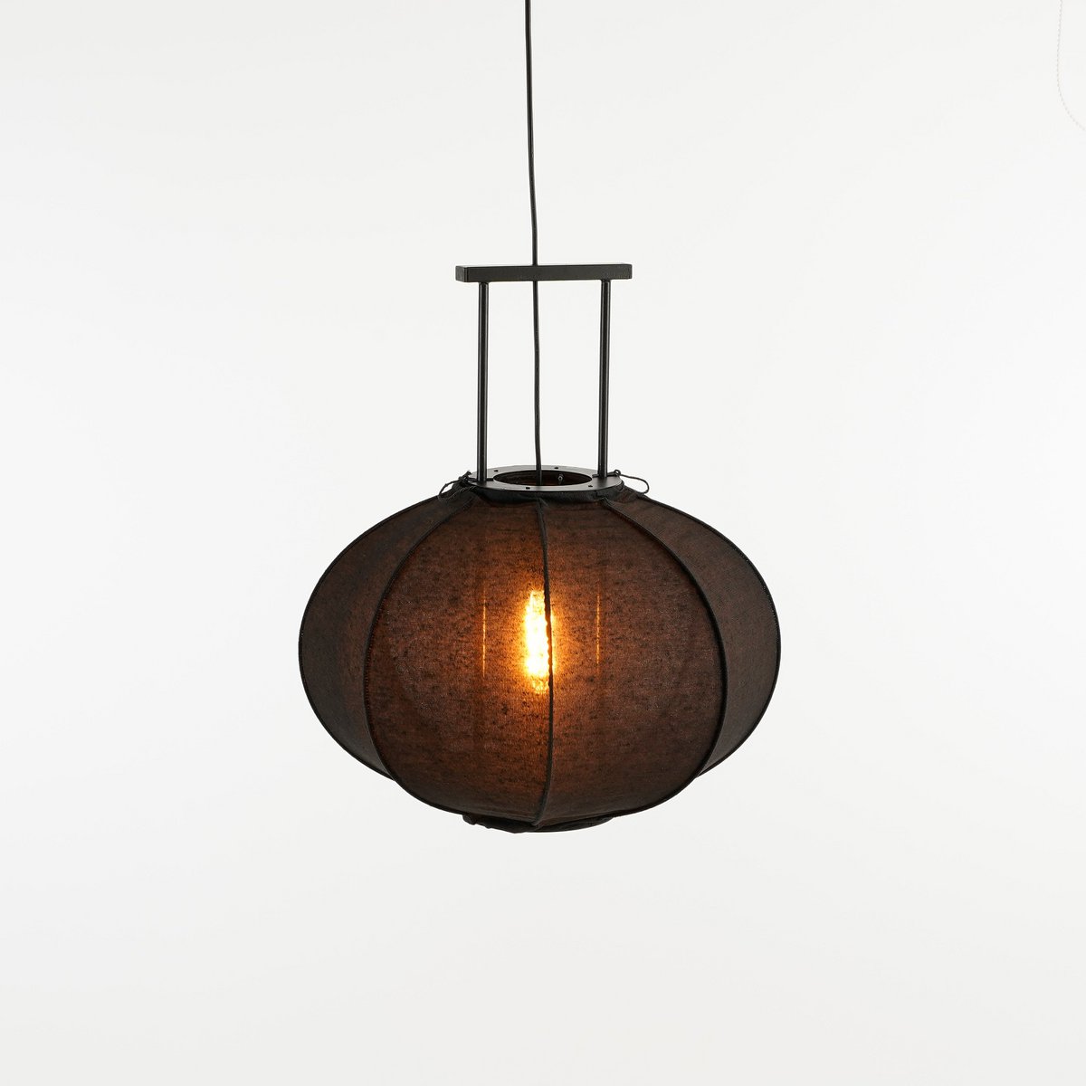 Pego Hanging Lamp - H55 x Ø50 cm - Linen - Black