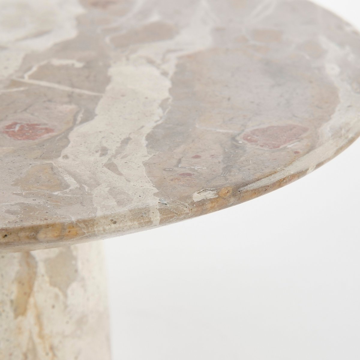 Finnos Cake Plate - H11 x Ø25 cm - Marble - Beige